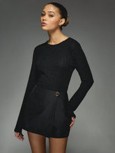 MISSGUIDED Texture Long Sleeve Wrap Front Skort Playsuit